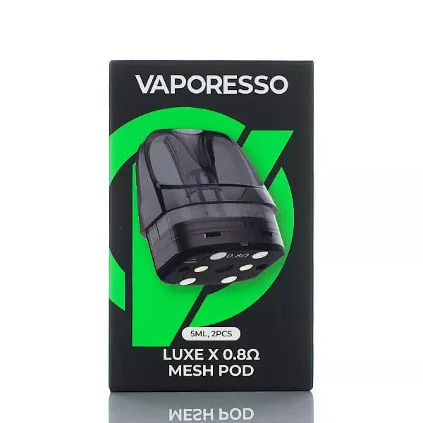 Vaporesso LUXE X replacement pods for vape device, showing sleek design and fill port, compatible with Vaporesso LUXE X.