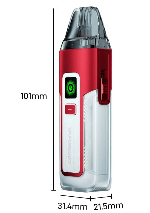 Vaporesso Luxe X2 40W pod system hardware with sleek design and adjustable wattage, featuring a compact, portable vape device.
