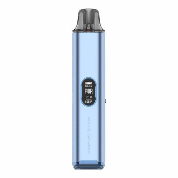 Vaporesso Vibe Pod System hardware with sleek design and integrated mouthpiece, compact vaping device in black.