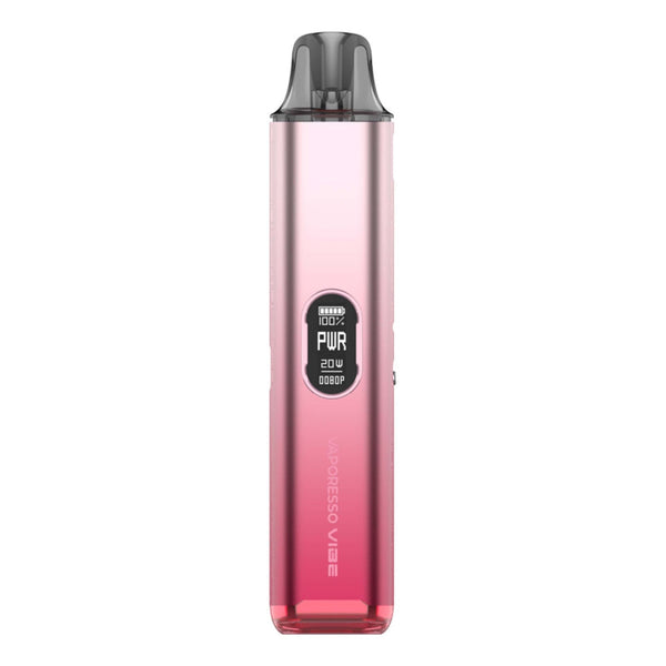 Vaporesso Vibe Pod System hardware with sleek design and integrated mouthpiece for vaping.