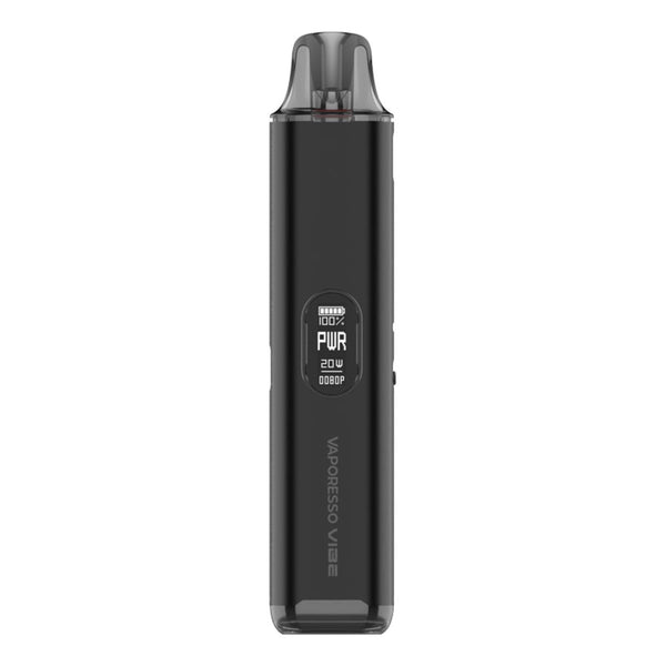 Vaporesso Vibe Pod System hardware with sleek design and replaceable pods, compact vape device for on-the-go vaping.