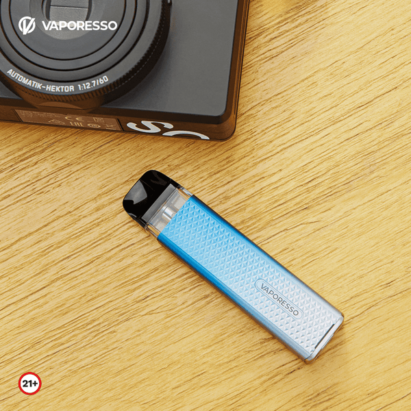 Vaporesso XROS 3 Mini Pod System hardware with sleek design, compact size, and integrated pod for vaping convenience.