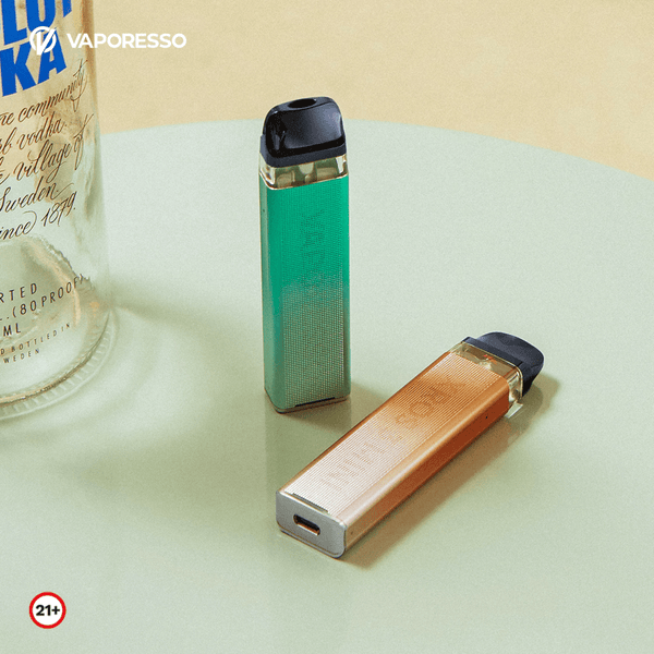 Vaporesso XROS 3 Mini Pod System vape device with sleek design and compact hardware for portable vaping.
