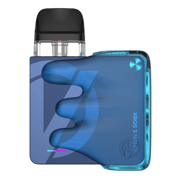Vaporesso XROS 3 Nano Kit, compact vaping device with sleek design and detailed hardware components visible in the image.