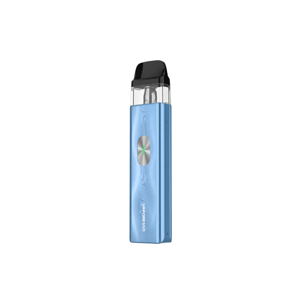 Vaporesso XROS 4 Mini Pod Kit in sleek design, featuring compact hardware with replaceable pods for easy vaping.