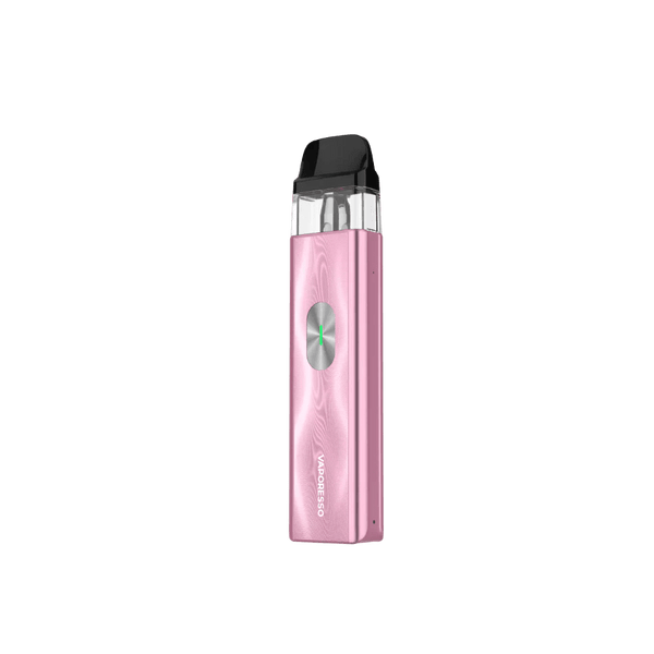Vaporesso XROS 4 Mini Pod Kit hardware with sleek design, compact size, and replaceable pod for vaping convenience.