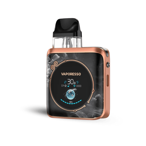 Vaporesso XROS 4 Nano 30W pod kit with sleek design, compact hardware for vaping, featuring replaceable pod and adjustable airflow.