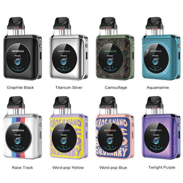 Vaporesso XROS 4 Nano 30W pod kit with compact hardware, featuring sleek design and replaceable pod for vaping.