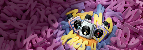 Vaporesso XROS 4 Nano 30W pod kit with compact design, featuring a sleek black device and replaceable pod for vaping.