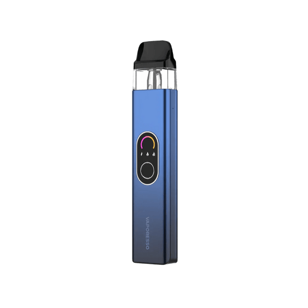 Vaporesso XROS 4 Pod Kit hardware with sleek design, featuring adjustable airflow and replaceable pods for vaping.