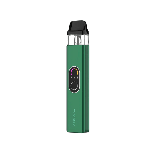 Vaporesso XROS 4 Pod Kit hardware with sleek design, compact size, and replaceable pods for vaping.