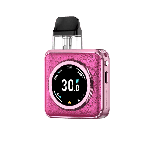 Vaporesso XROS 5 Nano 30W pod system hardware with sleek design and compact size, ideal for vaping on the go.
