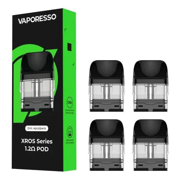 Vaporesso XROS replacement vape pods for easy refill and vaping experience, shown with transparent design and mouthpiece.