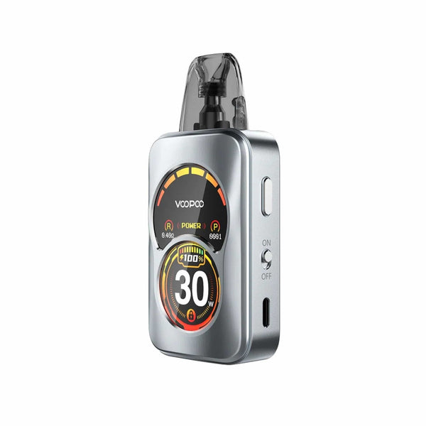 VOOPOO Argus A 30W Pod System hardware with sleek design, compact size, and adjustable wattage for versatile vaping.