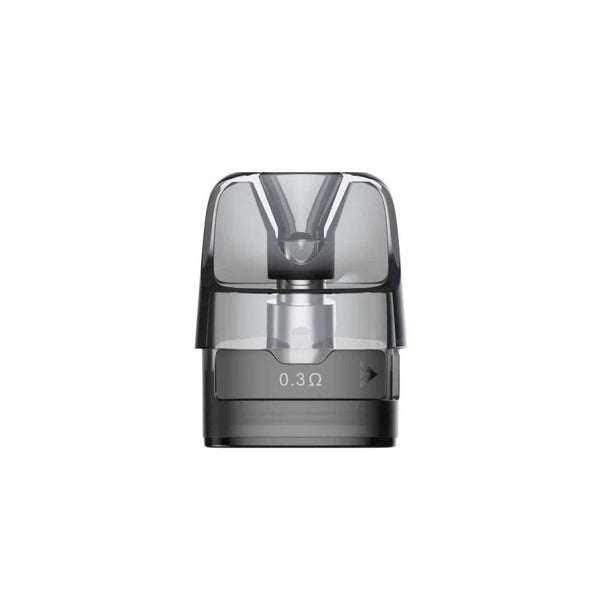 VOOPOO Argus E40 replacement pods for vaping device, showing clear plastic container with two refillable pods.