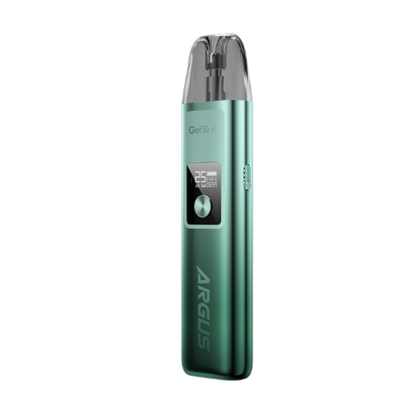 VOOPOO Argus G 25W pod system device with sleek design and adjustable settings, compact hardware for vaping.