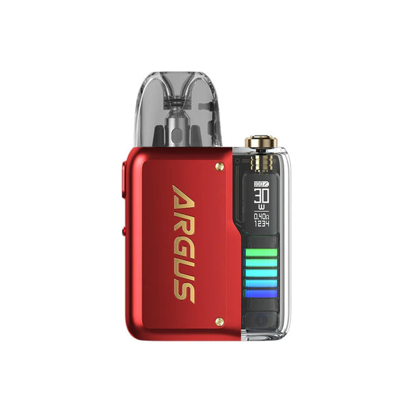 VOOPOO Argus P2 30W pod system with sleek hardware design, compact and portable vaping device with adjustable wattage controls.