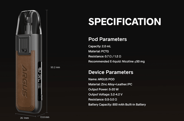 VOOPOO ARGUS Pod 20W Pod System - Big D Vapor