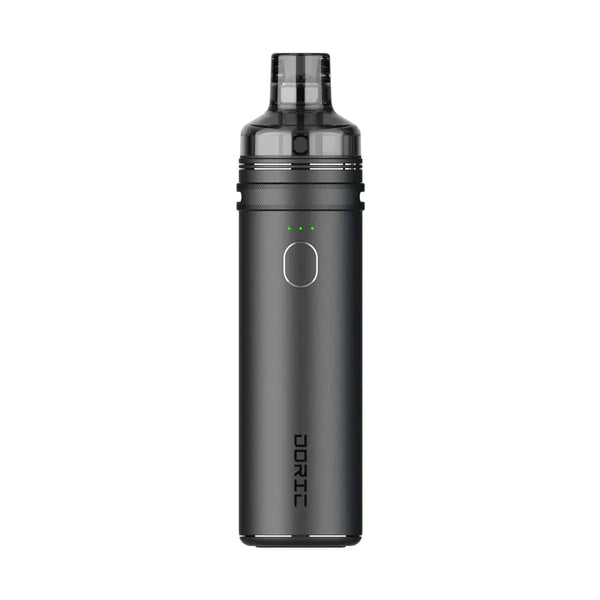 VOOPOO Doric 60 Pod System hardware with sleek design, compact size, and integrated mouthpiece for easy vaping.