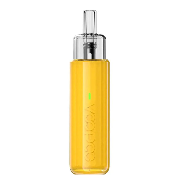 VOOPOO Doric Q 18W pod system hardware with sleek design, compact size, and integrated mouthpiece for vaping convenience.