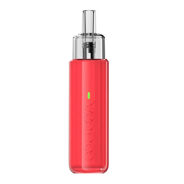 VOOPOO Doric Q 18W Pod System vape device with compact design and built-in mouthpiece, black color, close-up view