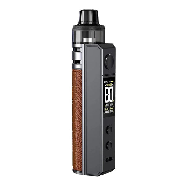 VOOPOO Drag H80S Pod Mod Kit shown with sleek black design and compact hardware, featuring adjustable airflow and a built-in screen.
