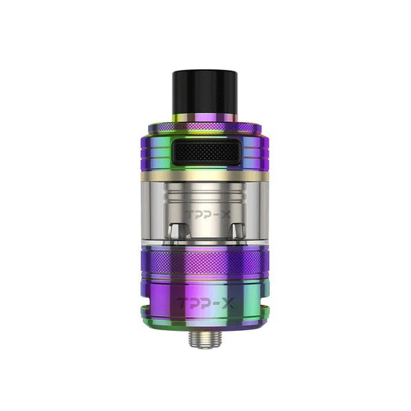 VooPoo TPP-X Pod Tank with two replacement coils for vape devices, featuring a sleek design and transparent tank window.