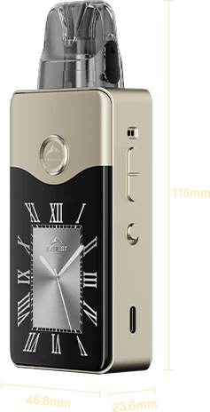 VOOPOO Vinci E120 Pod Kit hardware with sleek design, featuring a compact vape device and replaceable pod system.
