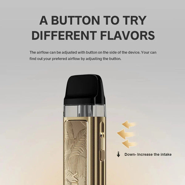 VOOPOO Vinci Pod Royal Edition pod system with sleek design, featuring adjustable airflow and compact hardware for vaping.