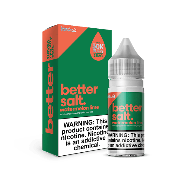 Vapetasia Watermelon Lime SALT e-liquid bottle, 30mL, featuring vibrant watermelon and lime flavor branding.