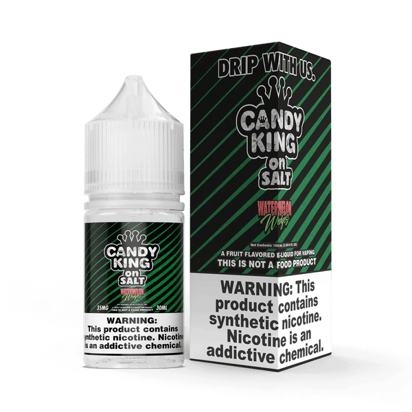 Watermelon Wedges SALT e-liquid by Candy King, 30mL bottle featuring fresh watermelon slices with a salted flavor profile.