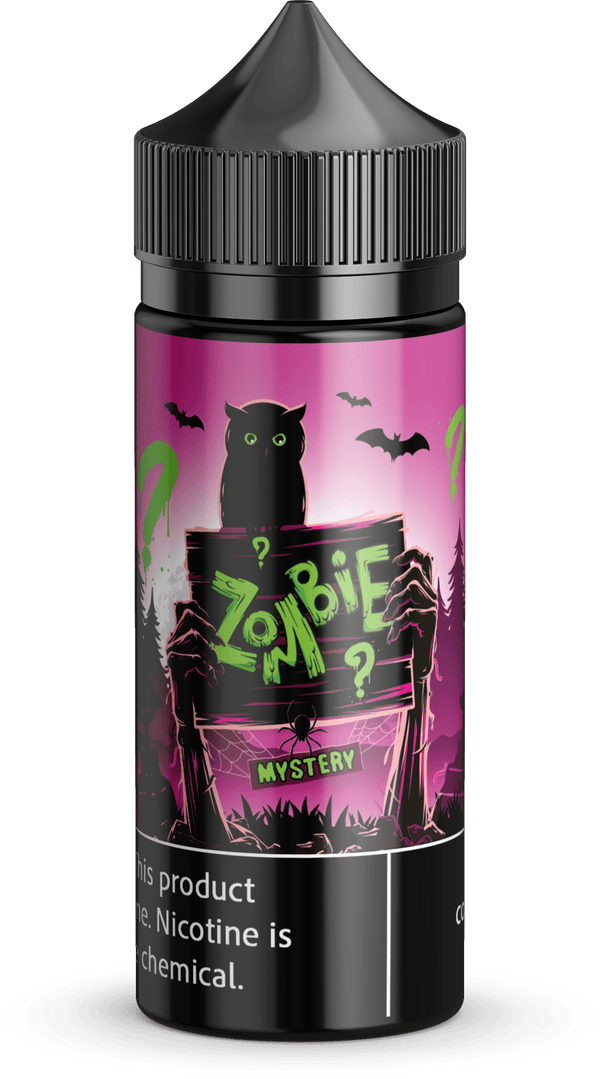 Zombie Mystery vape e-liquid by Vapergate and Alt Zero in a 100mL bottle, featuring a spooky zombie-themed label.