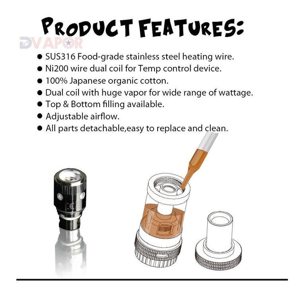 Uwell Crown Tank Coils: Dual Coil or Nickel Ni200 4 Pack