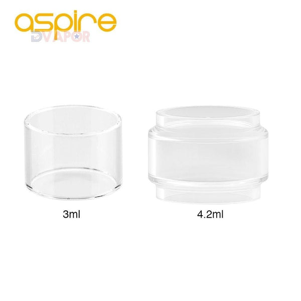 Aspire Cleito 120 replacement glass bubble tube for vape tank, clear glass with rounded shape, designed for Aspire vape devices.