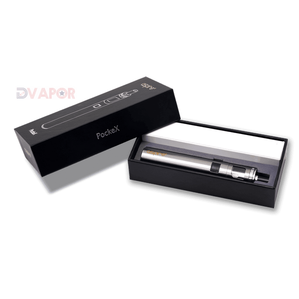 Aspire PockeX Complete Starter Kit with vaporizer hardware, including device, tank, and accessories for vaping.