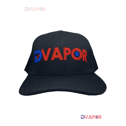 Big D Vapor baseball hat available in four colors, casual accessory for vaping enthusiasts, featuring a classic baseball cap design.