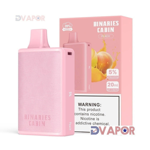HorizonTech Binaries Cabin disposable vape with 10,000 puffs, 20ml e-liquid, shown in sleek design, discontinued model.