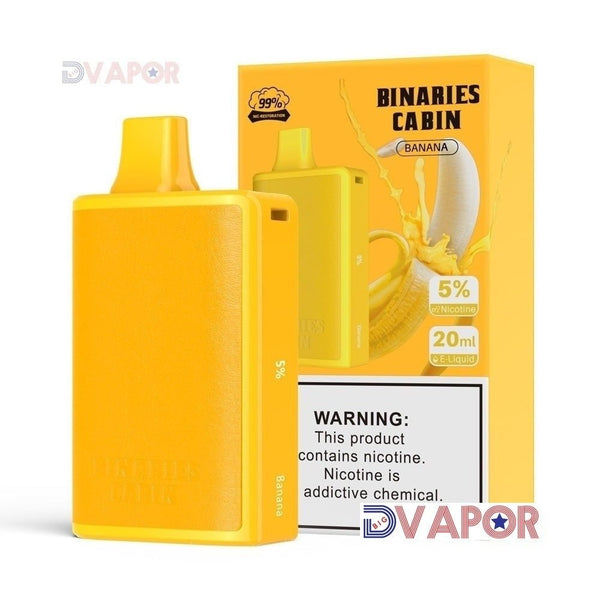 Horizon Tech Binaries Cabin 10,000 Puff disposable vape, 20ml e-liquid, with sleek design and colorful branding.