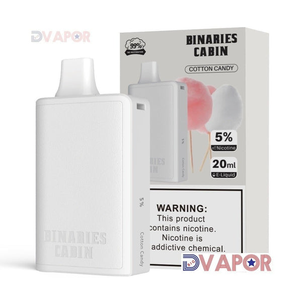 HorizonTech Binaries Cabin 10,000 Puff disposable vape with 20ml e-liquid, shown in a sleek design with colorful branding.