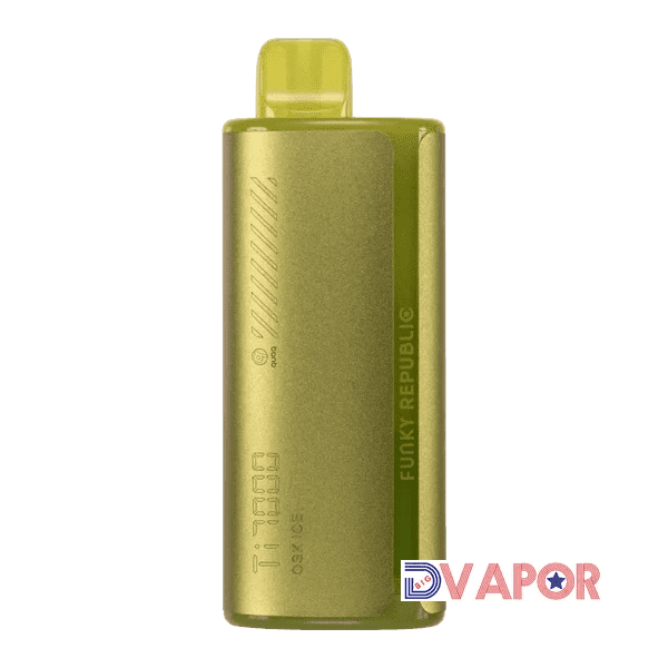 Funky Republic Ti7000 disposable vape in sleek design, non-refundable clearance product, ready for use.