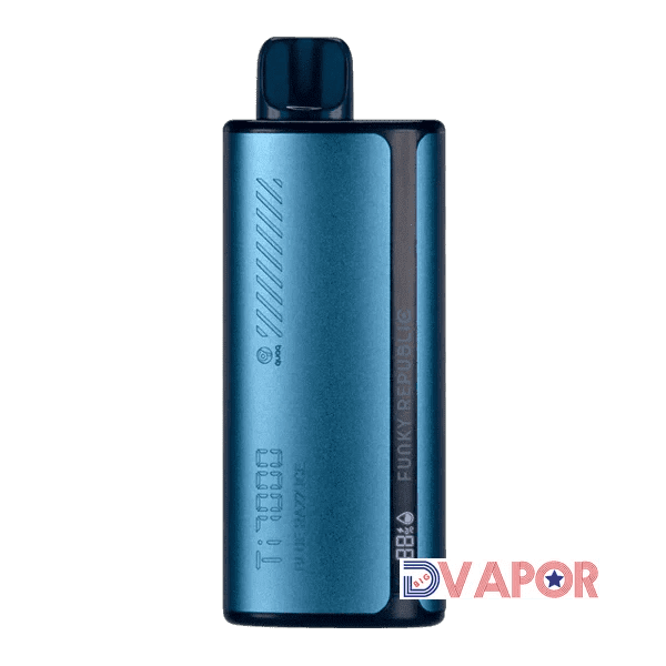 Funky Republic Ti7000 disposable vape with colorful branding and sleek design, ideal for vaping on the go.