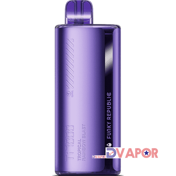 Funky Republic Ti7000 disposable vape with colorful design, compact size, and sleek appearance for on-the-go vaping.