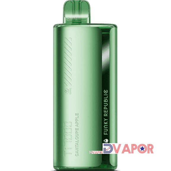 Funky Republic Ti7000 disposable vape in sleek design, featuring colorful branding and compact size for on-the-go vaping.