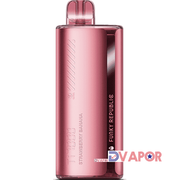Funky Republic Ti7000 disposable vape with sleek design and colorful branding on a white background