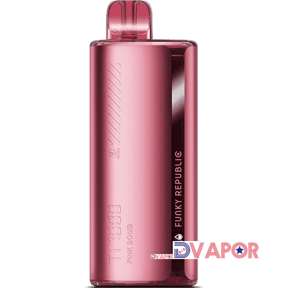 Funky Republic Ti7000 disposable vape in black with colorful branding, designed for easy inhalation and portable vaping.
