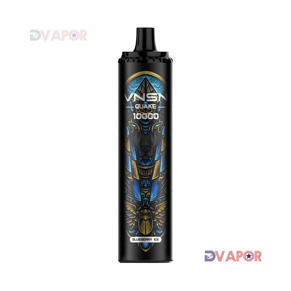 KK Energy VNSN Quake 10,000 Puff disposable vape in 20ml e-liquid, shown in a sleek design, non-refundable clearance item.