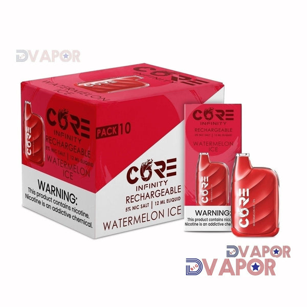 Core Labs Core Infinity CR6000 disposable vape with 6000 puffs, shown in a sleek design, now discontinued.