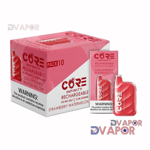 Core Infinity CR6000 disposable vape by Core Labs with 6000 puffs, shown in sleek design, now discontinued.