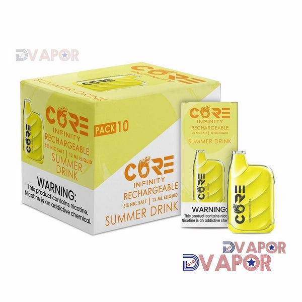 Core Infinity CR6000 disposable vape by Core Labs with 6000 puffs, shown in a sleek design, now discontinued.