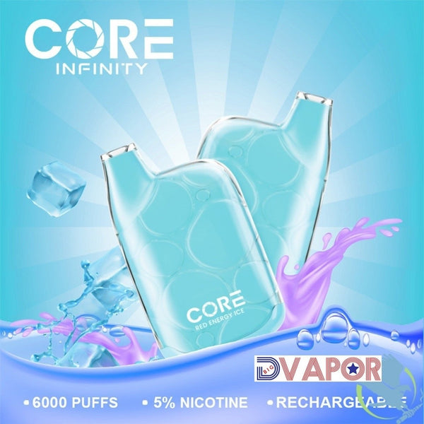 Core Labs Core Infinity CR6000 disposable vape device with 6000 puffs, shown in a sleek design.